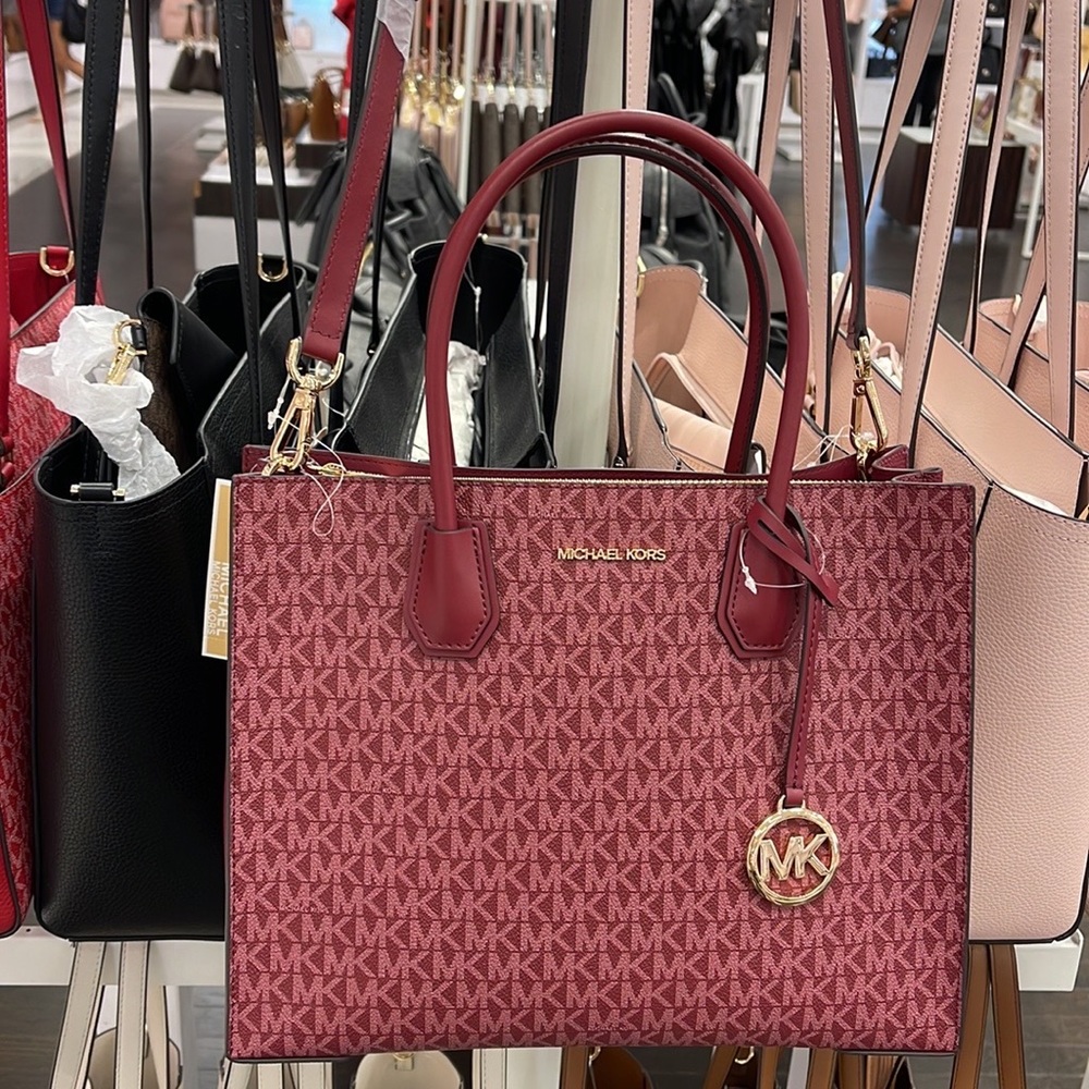 MICHAEL KORS MERCER LARGE SATCHEL 
MULBERRY MULTI - Picture 16 of 16